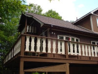 Picture showing extensive decking at 13th Fairway Vacation Home.