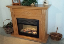 Electric fireplace in ManCave.