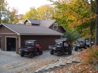ORVs are welcome. Many miles of great trail and roads. Ride directly to and from the cabin.